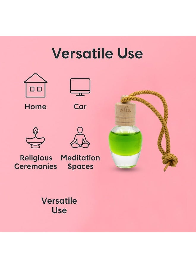 Hanging Car Air Freshener Apple Scent, Natural Essential Oil Diffuser Bottle, Alcohol-Free & Non-Toxic, Long-Lasting Fresh Fragrance for Car, Home & Office - Image 4